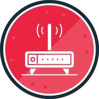 Modem Glyph verse Icon vector