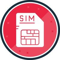 sim glifo verso icono vector