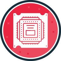 Processor Glyph verse Icon vector