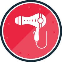 Hair dryer Glyph verse Icon vector