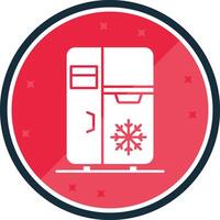 refrigerador glifo verso icono vector