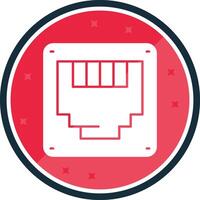 Ethernet Glyph verse Icon vector