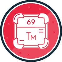 Thulium Glyph verse Icon vector