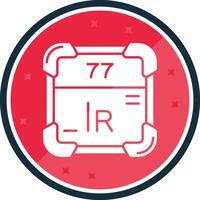 Iridium Glyph verse Icon vector