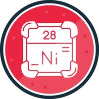 Nickel Glyph verse Icon vector