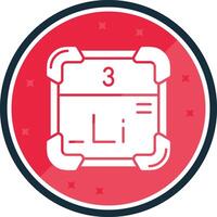 Lithium Glyph verse Icon vector