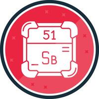 Antimony Glyph verse Icon vector