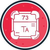 Tantalum Glyph verse Icon vector