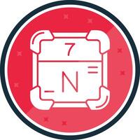 Nitrogen Glyph verse Icon vector