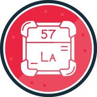 Lanthanum Glyph verse Icon vector