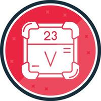 Vanadium Glyph verse Icon vector