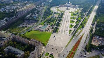 A view of the city from a height. Footage. The old buildings of Moscow and the White House video