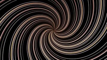 Abstract spiral rotating and twisting lines, computer generated background, 3D rendering background. Rotating luminous spiral lines video