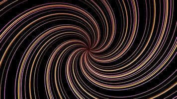 Abstract spiral rotating and twisting lines, computer generated background, 3D rendering background. Rotating luminous spiral lines video