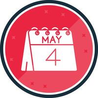 4th of May Glyph verse Icon vector