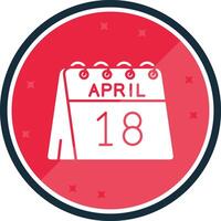 18th of April Glyph verse Icon vector