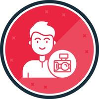 Camera Glyph verse Icon vector