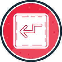 Zigzag Glyph verse Icon vector