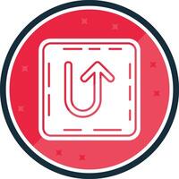 U turn Glyph verse Icon vector