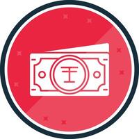 Tenge Glyph verse Icon vector