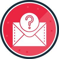 Question mark Glyph verse Icon vector