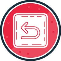 U turn Glyph verse Icon vector