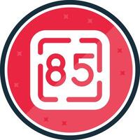 Eighty Five Glyph verse Icon vector