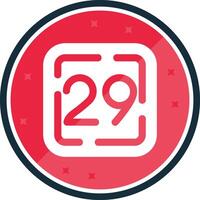 Twenty Nine Glyph verse Icon vector