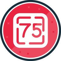 Seventy Five Glyph verse Icon vector