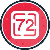 Seventy Two Glyph verse Icon vector