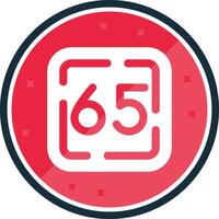 Sixty Five Glyph verse Icon vector