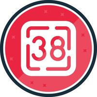 Thirty Eight Glyph verse Icon vector