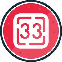 Thirty Three Glyph verse Icon vector