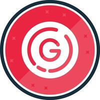 Letter g Glyph verse Icon vector