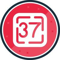 Thirty Seven Glyph verse Icon vector