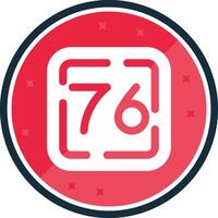 Seventy Six Glyph verse Icon vector