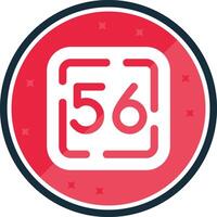 Fifty Six Glyph verse Icon vector