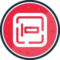 Derecha alinear glifo verso icono vector