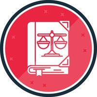 Law Glyph verse Icon vector