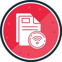 Wifi Glyph verse Icon vector