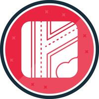 Road Glyph verse Icon vector