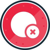 Delete circle Glyph verse Icon vector