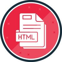 Html Glyph verse Icon vector