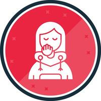 Blush Glyph verse Icon vector