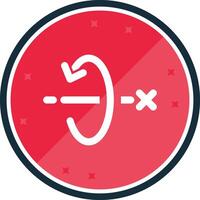 3d totate x axis Glyph verse Icon vector