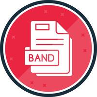 Band Glyph verse Icon vector