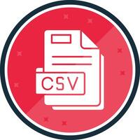 Csv Glyph verse Icon vector