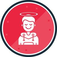 Angel Glyph verse Icon vector