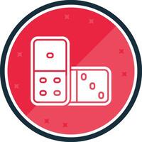 Domino Glyph verse Icon vector