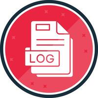 Log Glyph verse Icon vector